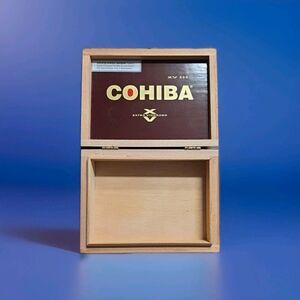 🚬 COHIBA Extra Vigoroso XV 550 Wood Hinged Lid CIGAR BOX Empty 6.5" x 7.5" x 2"